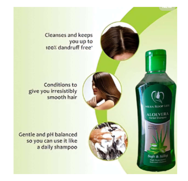 MERA ROOP LITE ALOEVERA HERBAL SHAMPOO 200ML - Image 2