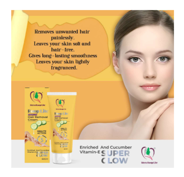 ROOP LITE HAIR REMOVAL CREAM 60GM (PACK OF 2) - Image 2