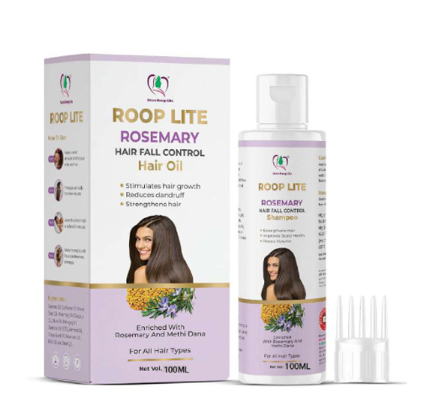 Say Goodbye to Hair Fall with ROOP LITE ROSEMARY HAIR FALL CONTROL Hair Oil